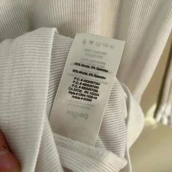 [L] Wilfred white Turtle  Neck Stretchy LS Modal Sweater - Picture 6 of 9